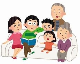 家族団らん フリーイラスト