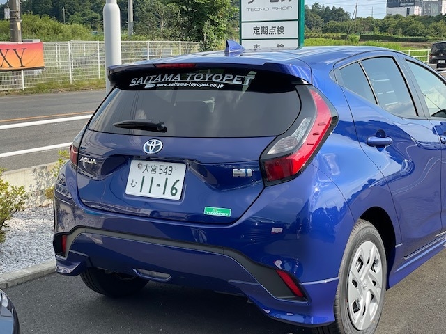 試乗車新型アクアのリア