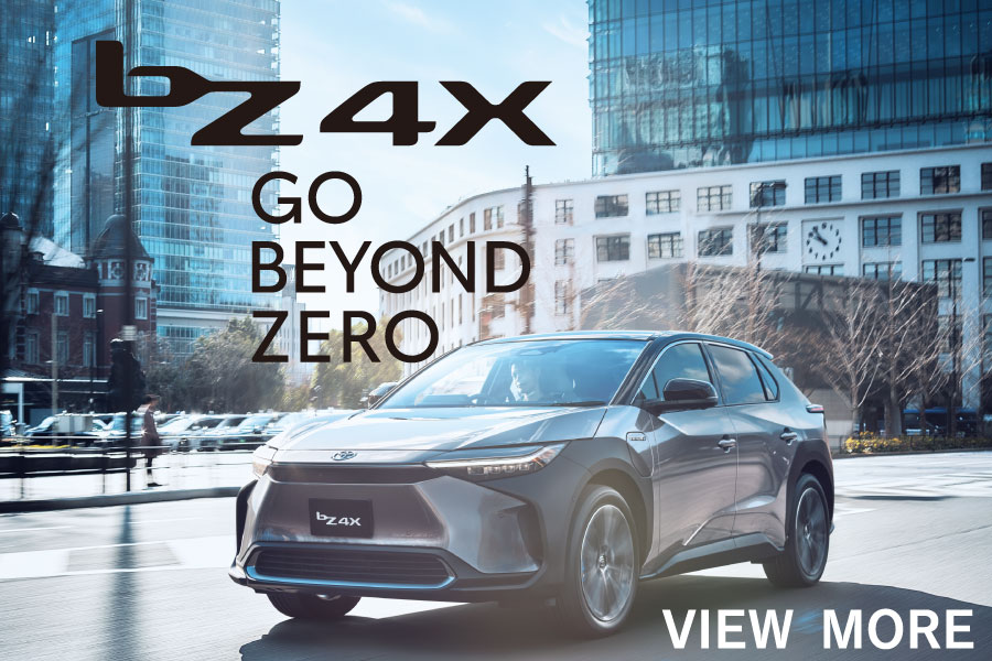 
                      bZ4Xデビュー！                    

                      これまでにない愉しさ、走りの魅力、安心・安全。
「Beyond Zero」。
ゼロの先に、新しい価値を。                    


